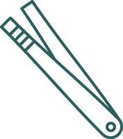 Tweezer Line Gradient Round Corner Icon vector