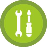 Tools Glyph Multi Circle Icon vector
