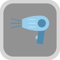 Hair Dryer Flat Round Corner Icon vector