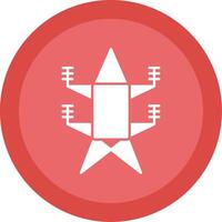 Electricity Glyph Multi Circle Icon vector
