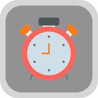 alarma plano redondo esquina icono vector