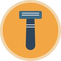 Shaving Razor Flat Multi Circle Icon vector