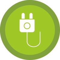 Wall Plug Glyph Multi Circle Icon vector