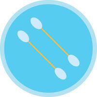 Cotton Swabs Flat Multi Circle Icon vector