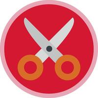 Scissors Flat Multi Circle Icon vector