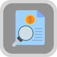 Investigation Flat Round Corner Icon vector