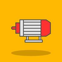 Electric Motor Filled Shadow Icon vector