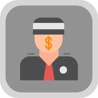 Bribe Flat Round Corner Icon vector