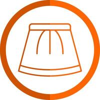 Skirt Line Orange Circle Icon vector