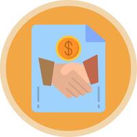 Handshake Flat Multi Circle Icon vector