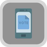 Vote Flat Round Corner Icon vector