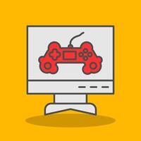 Space Gaming Filled Shadow Icon vector