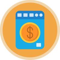 Money Laundering Flat Multi Circle Icon vector