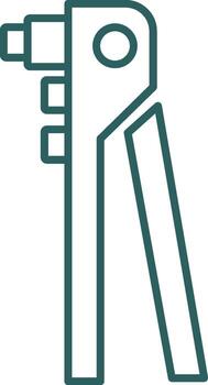 Riveter Line Gradient Round Corner Icon vector