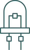 Diode Line Gradient Round Corner Icon vector