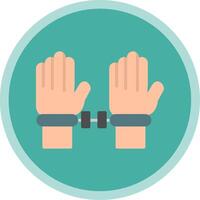 Arrest Flat Multi Circle Icon vector