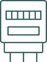 Electric Counter Line Gradient Round Corner Icon vector