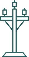 High Voltage Line Gradient Round Corner Icon vector