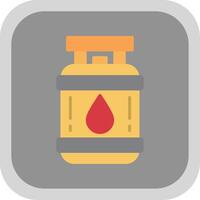 Propane Flat Round Corner Icon vector