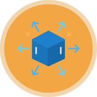 Distribution Flat Multi Circle Icon vector