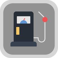 Fuel Flat Round Corner Icon vector