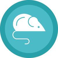 Rat Glyph Multi Circle Icon vector