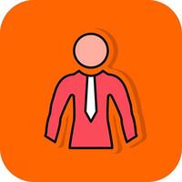 Businessman Filled Orange background Icon vector