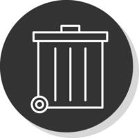 Refuse Line Grey Circle Icon vector