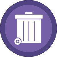 Refuse Glyph Multi Circle Icon vector