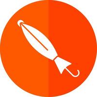 Closed Umbrella Glyph Red Circle Icon vector