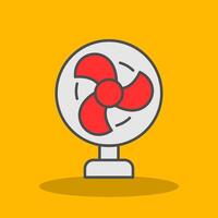 Fan Filled Shadow Icon vector