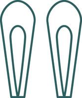 Hair Pin Line Gradient Round Corner Icon vector