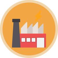 Power Plant Flat Multi Circle Icon vector