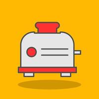 Toaster Filled Shadow Icon vector