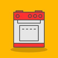 Electric Stove Filled Shadow Icon vector