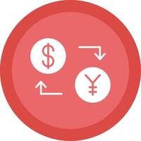 Exchange Glyph Multi Circle Icon vector
