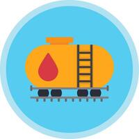 petróleo tanque plano multi circulo icono vector
