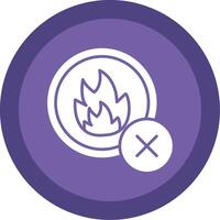 No Fire Glyph Multi Circle Icon vector