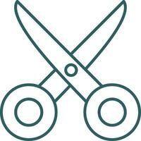 Scissors Line Gradient Round Corner Icon vector