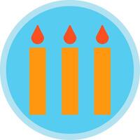 Candle Flat Multi Circle Icon vector