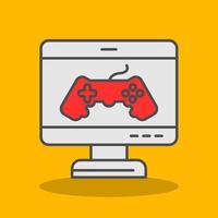 Game Filled Shadow Icon vector