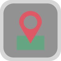 Map Flat Round Corner Icon vector