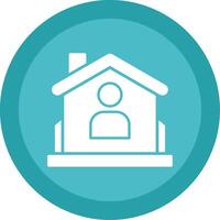 Residential User Glyph Multi Circle Icon vector