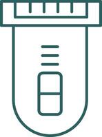 Electric Razor Line Gradient Round Corner Icon vector
