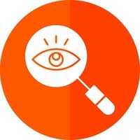 Observation Glyph Red Circle Icon vector