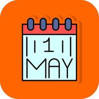 calendario lleno naranja antecedentes icono vector