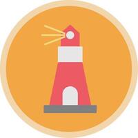 Lighthouse Flat Multi Circle Icon vector