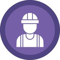 Engineer Glyph Multi Circle Icon vector