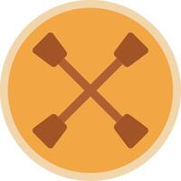 Paddles Flat Multi Circle Icon vector