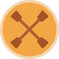 Paddles Flat Multi Circle Icon vector